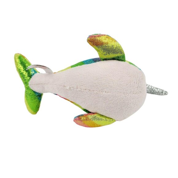 TY Beanie Boos Nori the Narwhal 8 inch Plush Rainbow Glitter Stuffed Animal Toy - Picture 6 of 7